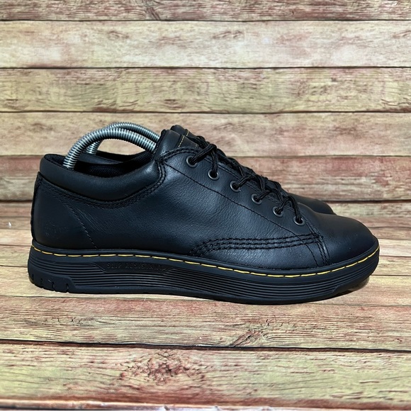 Dr. Martens Black Leather Maltby & Safety Shoes - Picture 3 of 11